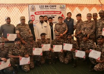 Gesture Of Life And Humanity”: CRPF 132 Battalion Organises Blood Donation Camp In Srinagar