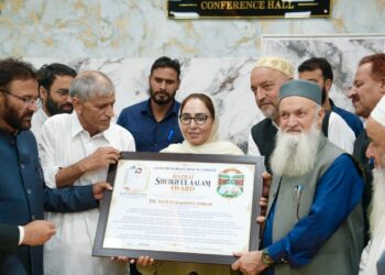 Dr Syed Darakhshan Andrabi Honoured with Hazrat Sheikh-ul-Aalam Award 2026