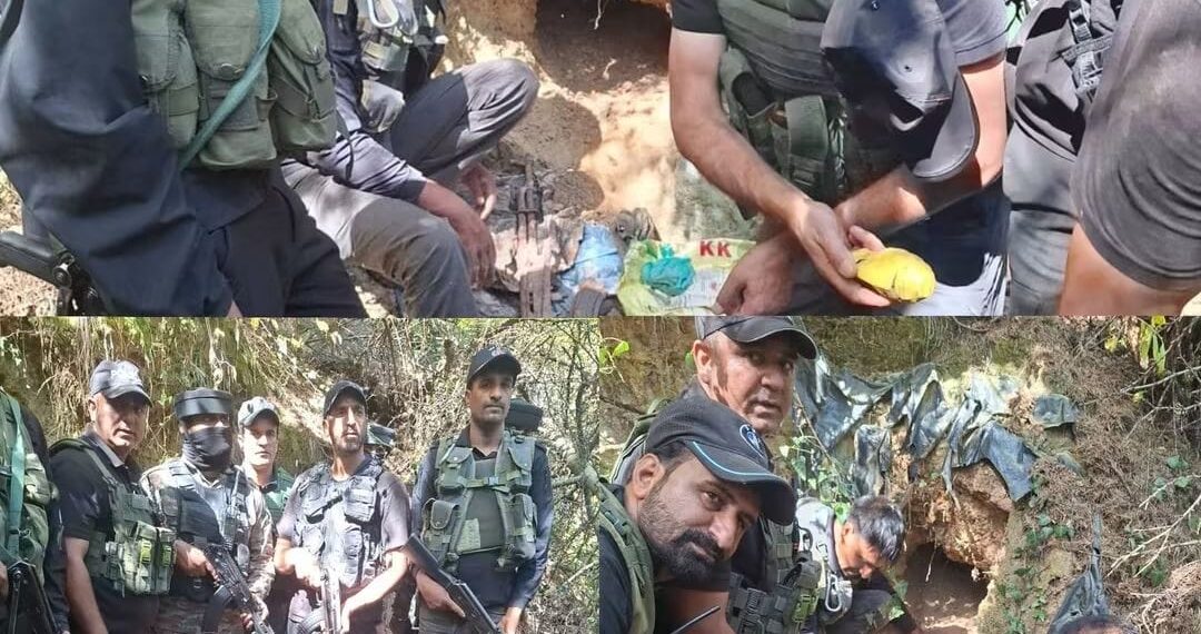 Police Busts Hideout in NagdaNar Forest in Handwara