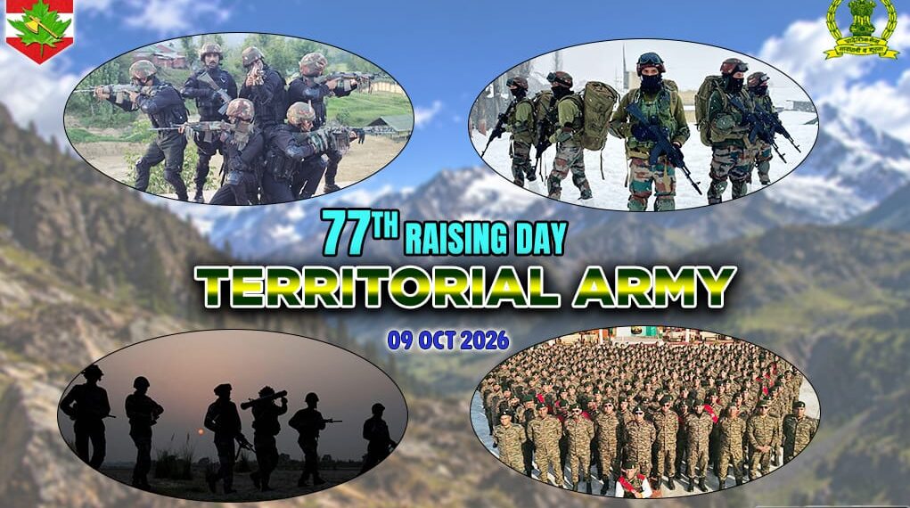 Chinar Corps Greets Territorial Army on 77th Raising Day