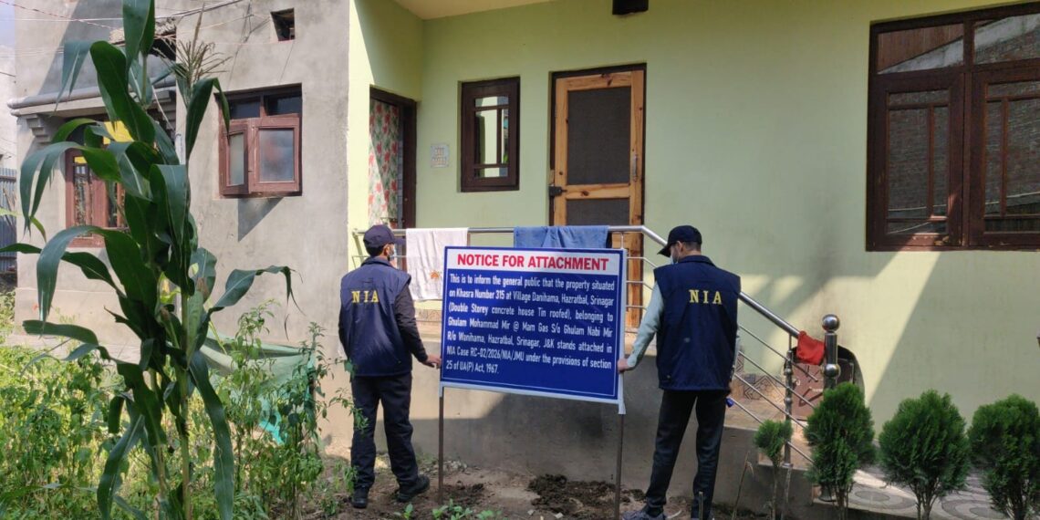 NIA Attaches Srinagar Property Allegedly Used as Safe Haven for LeT Terrorists