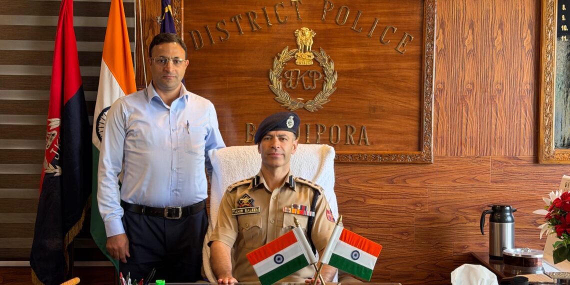 Tahir Saleem, JKPS Assumes Charge as SSP Bandipora