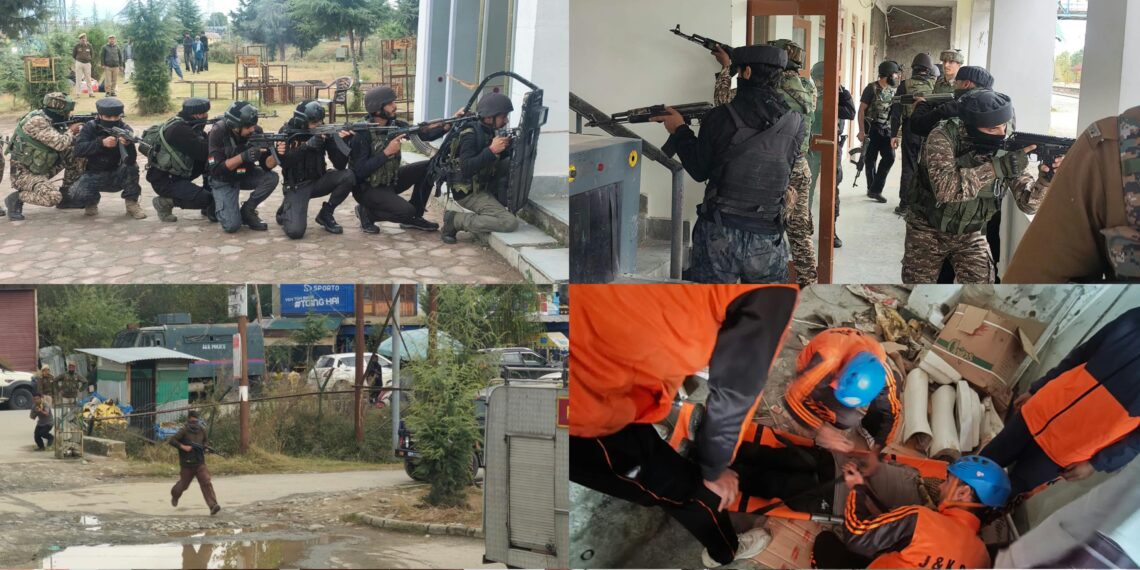 Sopore Police Conducts Mock Drill at Railway Station Sopore