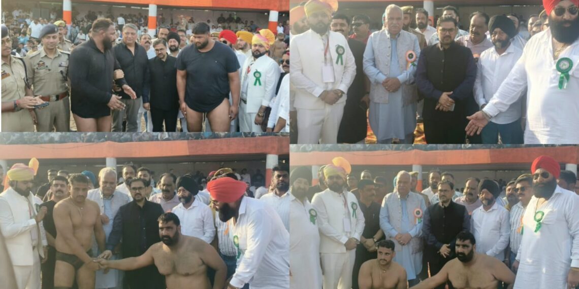 Satish Sharma Witnesses Grand Dangal at R.S. Pura; Hails Wrestling Tradition, Announces Support for Promotion of Traditional Sports