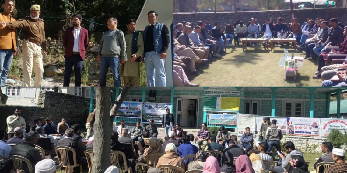 SDM Karnah Riyaz Ahmad JKAS Leads Field Visit to Vibrant Village Teetwal Under VVP-II