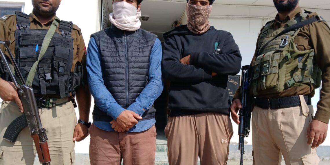Sopore Police arrested 02 drug peddlers, contraband substance recovered