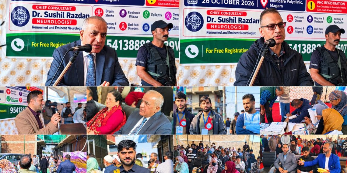 Free Mega Health Camp Organised at Multicare Polyclinic Magam, Dr Sushil Razdan Examines Patients