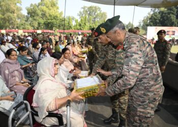 Over 1,300 Veterans, Families Attend Indian Army’s Mega Rally at Miran Sahib